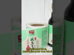 Beverage Single Wet Glue Label Paper Anti Counterfeit Clear Custom Logo Stickers