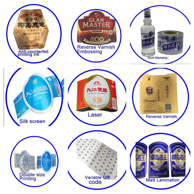 Eco-Friendly Adhesives  Customized Label Sticker for Glass Bottles and Cans label sticker manufacturer