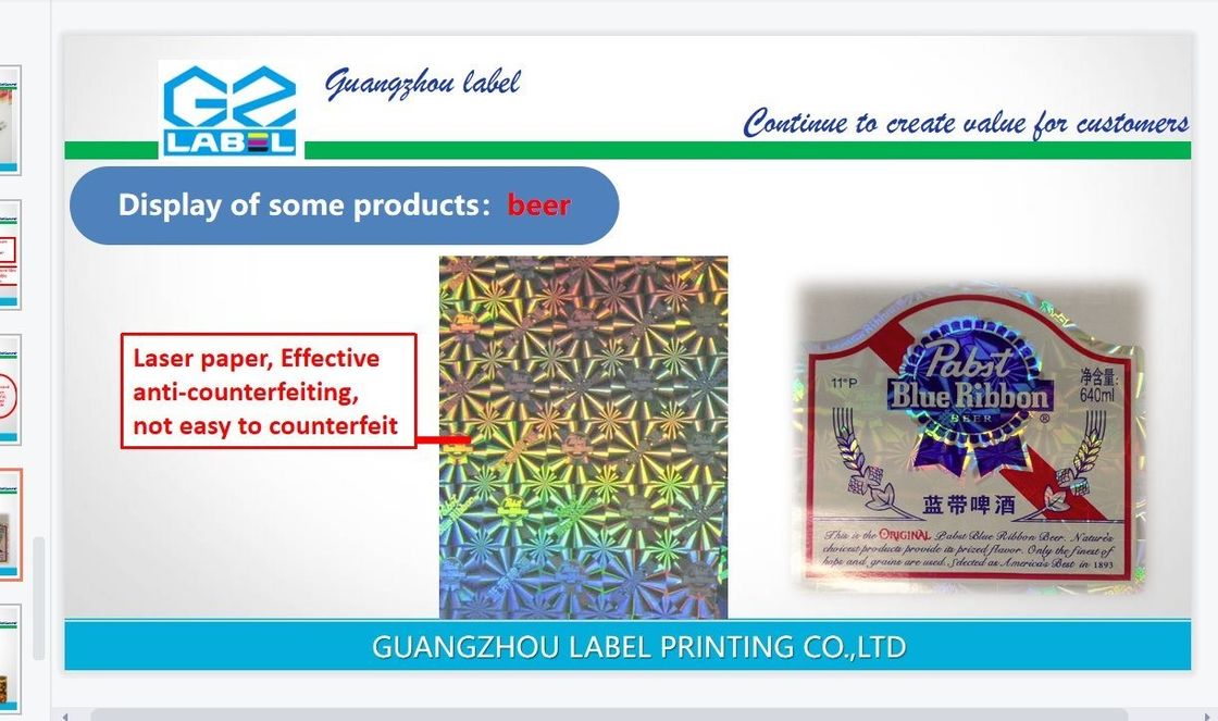 Customized Label Sticker for Waterproof Durable Tear-Proof Oil-Proof Heat-Resistant Static-Proof Glossy/Matte or Transparent/Nontransparent Features