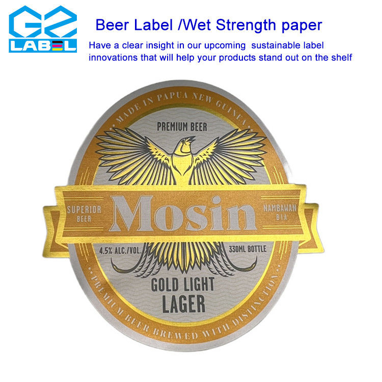 Adhesive Stickers for Beer Bottles Customized Beer Bottle Label for Beverage Packaging Direct Sale