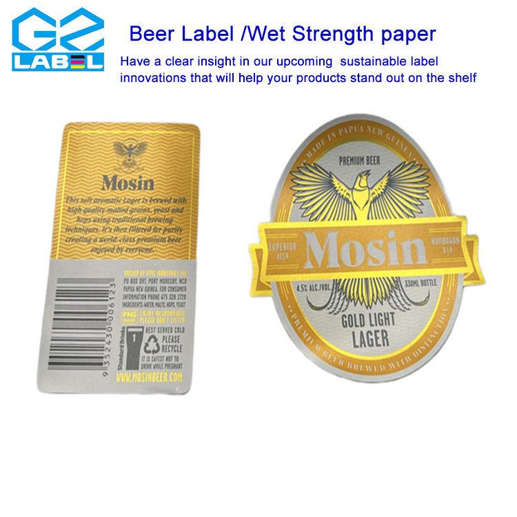 Adhesive Stickers for Beer Bottles Customized Beer Bottle Label for Beverage Packaging Direct Sale