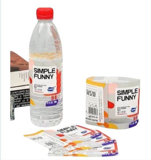 Waterproof Shrink Sleeve Labels for Flavoring Label in White BOPP/PE/PP/PVC/PET