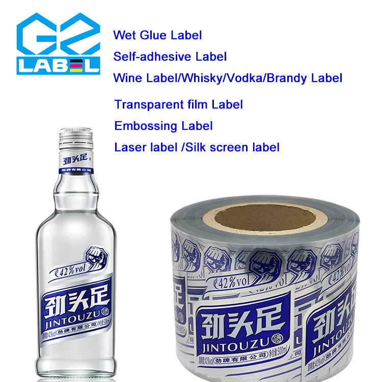 Clear Printable Sticker Paper for Wine Bottle Label Custom Designs and Shapes Available