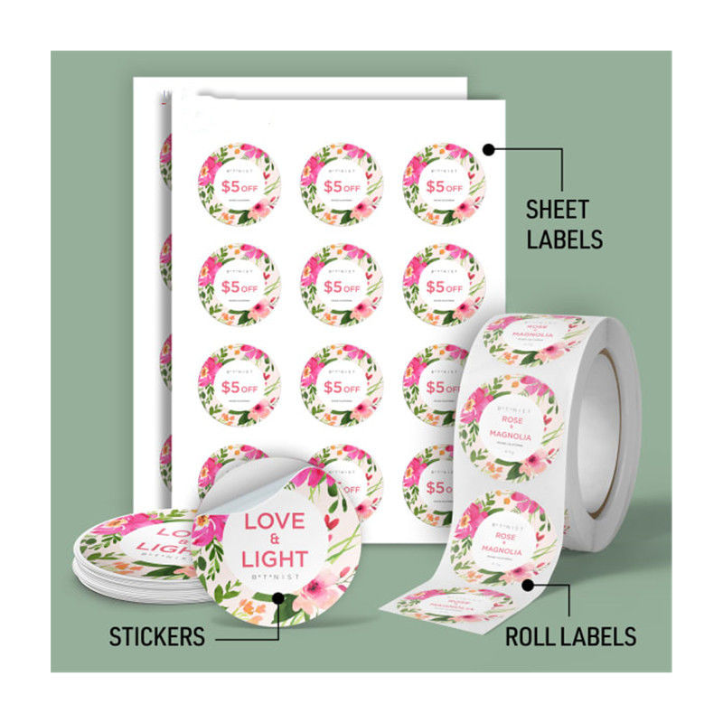 Customized Label Sticker for Juice Bottles with Heat-resistant and Static-proof Materials