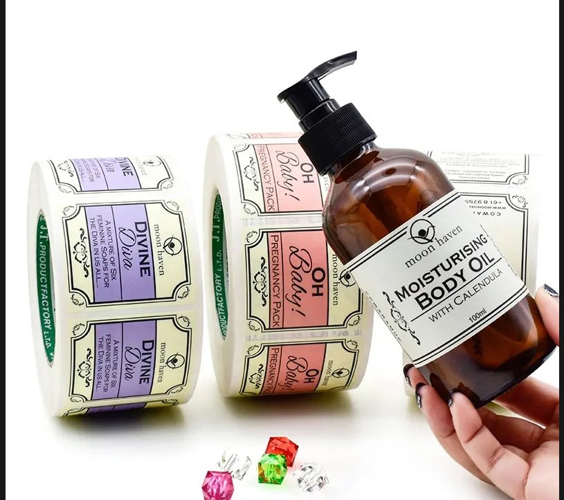 Custom Label Sticker with 10-12 Color Printing ISO9001 Certified Durable Adhesive Label