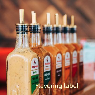 Customized Self Adhesive Label Stickers for Beverages Condiment Bottle Labels for Your Customer s Requirements