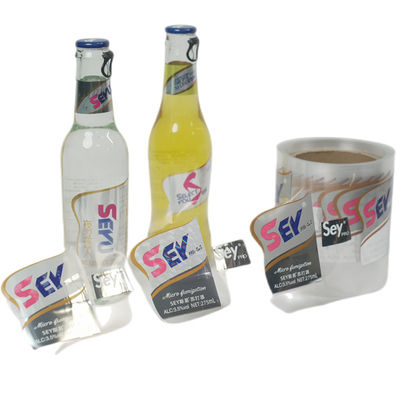 Offset Printing Beverage Bottle Label Alcohol Clear Label Stickers Custom