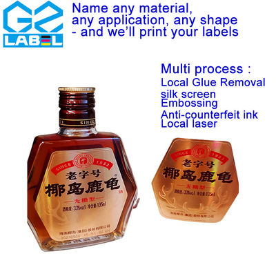 Customized Label Stickers with Transparent or Nontransparent Materials