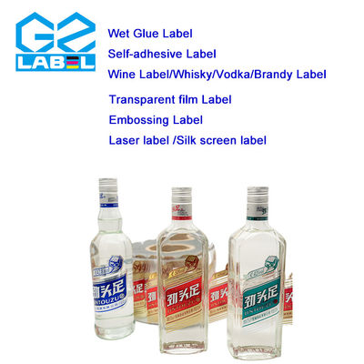 Clear Printable Sticker Paper for Wine Bottle Label Custom Designs and Shapes Available