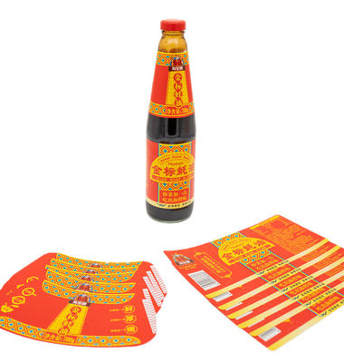 Customized Wet Glue Label for  Condiment  with   10-12 Color Printing label sticker manufacturer